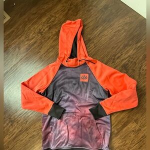 686 Orange and Purple Hoodie XS